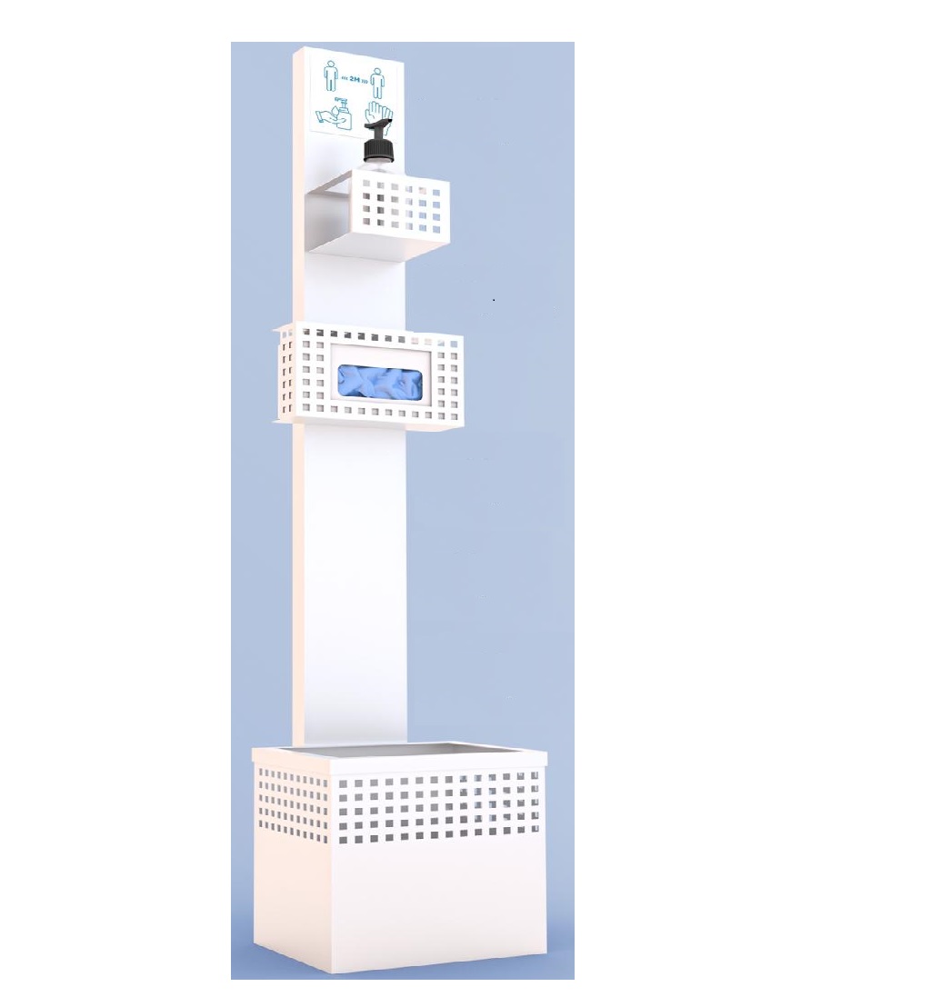 DISPENSADOR HIGIENICO METALICO DE PIE (ref 144)
